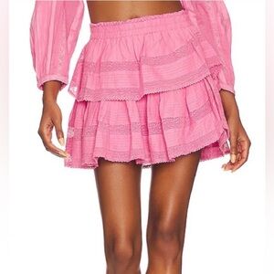 LoveShackFancy Ruffle Mini Heritage Skirt Size Petite